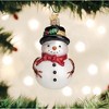 Old World Christmas Blown Glass Ornament for Christmas Tree, Red Bow Holly Hat Snowman (with OWC Gift Box) - 2 of 2