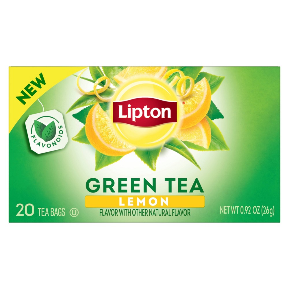 Lipton Green Tea Bags Lemon - 20ct/0.92oz