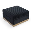 Nicbex Ottoman Bench Contemporary Tufted Velvet Ottoman Foot Rest for Living Room, Black - 3 of 4