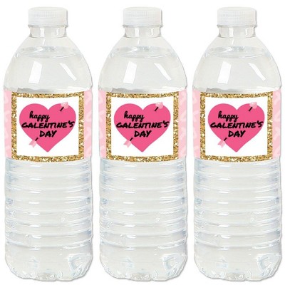 Big Dot of Happiness Be My Galentine - Galentine's and Valentine's Day Party Water Bottle Sticker Labels - Set of 20