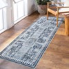 Washable Rug Vintage Area Rug Non Slip Non Shedding Rugs Medallion Distressed Low Pile Rug Oriental Accent Throw Carpet for Living Room Bedroom - 3 of 4