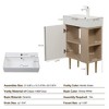 Bencmate Bathroom Storage Cabinets, Open-shelving Bathroom Vanity with Ceramic Sink and Soft-Closing Door, Cloakroom Open Shelf Storage Cabinet on the - 4 of 4