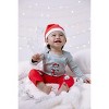 Disney Christmas Baby Bodysuit, Pants and Velour Santa Hat 3 Piece Outfit Set Newborn to Infant - 2 of 4