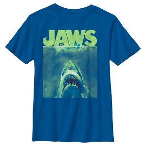 Boy's Jaws Neon Poster T-Shirt - 1 of 4