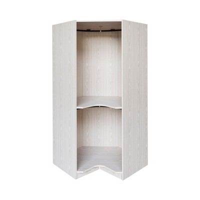 NicBex 63.60"H Armoire Corner Wardrobe Closet Storage Cabinet with Pole & Shelves for Bedroom