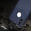 Reiko Apple iPhone X/XS TPU Leather Feel Case Leather Fit Flexible Slim Premium Case in Blue - 3 of 4