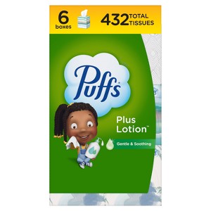 Puffs Plus Lotion Gentle & Soothing Facial Tissue - 1 of 4