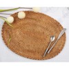 Saro Lifestyle Saro Lifestyle Woven Design Rattan Placemats (Set of 4) - 4 of 4