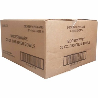 ModernWare Heavy Duty 20 oz White Paper Bowls - 24 Pack