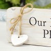 VIP Wood 10 in. White Our Happy Place Sign - 4 of 4