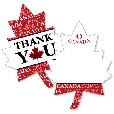 Big Dot of Happiness Canada Day - Shaped Thank You Cards - Canadian Party Thank You Note Cards with Envelopes - Set of 12