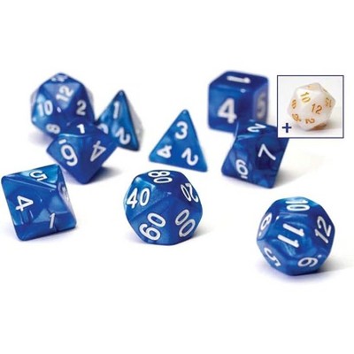 Sirius XM a Dice Pearl Blue Acrylic Dice Set