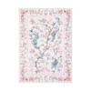 Washable Area Rug Floral Peacock Print Rug Soft Non Slip Low Pile Accent Rugs for Living Room Bedroom - 4 of 4