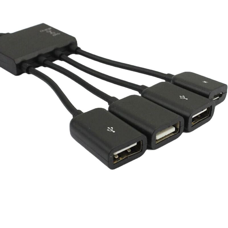 Sanoxy Micro USB Charging OTG Hub Splitter Cable For Smart Phone Android Tablet 4 In 1, 2 of 4
