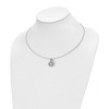 Chisel Titanium Cubic Zirconia Pendant with Polished Stainless Steel 17" Wire Necklace - 4 of 4
