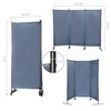NicBex 3-Panel Room Divider Folding Fabric Privacy Screen with Metal Legs Partition for Home & Office - 3 of 4