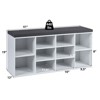 Tangkula Adjustable 10-Cube Organizer Bench Entryway Padded Shoe Storage Bench - 3 of 4
