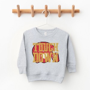 The Juniper Shop Touch Down Red Helmet Distressed Toddler Graphic Sweatshirt - 1 of 2