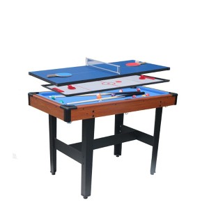 YONWAY 48″ 3-in-1 Multi Game Table - Combo Game Table Set - Billiards/Pool, Glide Hockey and Table Tennis for Home, Game Room, Friends and Family - 1 of 4