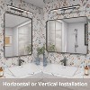KIOTEE Rectangular Aluminum Alloy Framed and Tempered Glass Wall Bathroom Vanity Mirror in Matte Black - 2 of 4