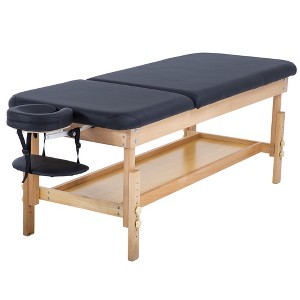FDW Massage Table Spa Bed 74”L 28“W Height Adjustable Stationary Massage Table 1000 LBS lLoad-Bearing Heavy Duty Spa Bed Facial Cradle Salon Bed - 1 of 4