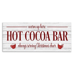 Stupell Industries Hot Cocoa Bar Winter Beverage, 24" x 10" - 1 of 4
