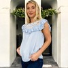 Anna-Kaci Women's Sleeveless Shirt with Lace Pattern and Relaxed Fit for Everyday Looks - 3 of 4