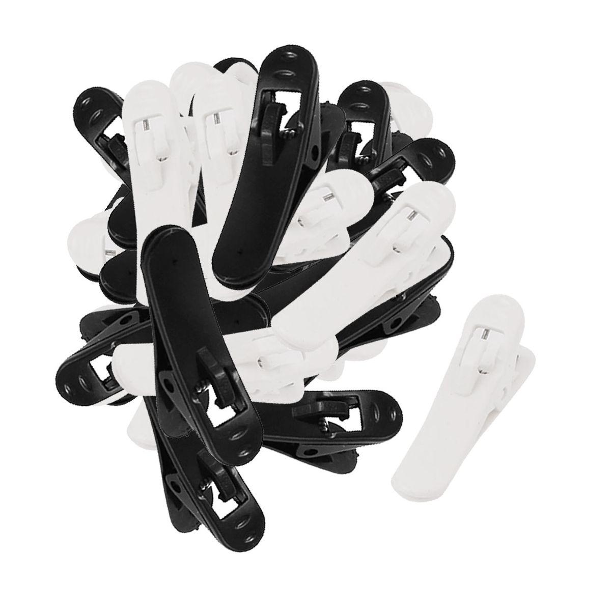 Unique Bargains Plastic Multifunction Convenience Headphone Cases Black White 50 Pcs