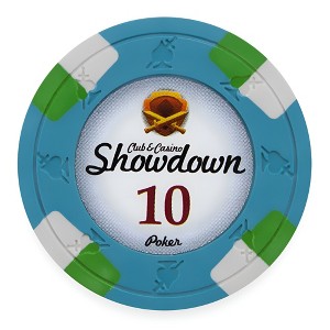 Slickblue 25-Pack Showdown 13.5g Poker Chips, Clay Composite, Sword & Spade Mold, Two-Tone Edge, $0.25-$25,000 - 1 of 3