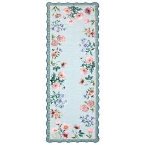 Washable Modern Floral Print Living Room Bedroom Rugs, Indoor Farmhouse Large Throw Carpet for Dining Room Office, Non Slip Floor Cover for Home - 1 of 4