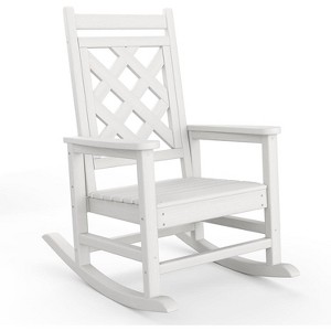 Outdoor Adirondack Rocking Chair, All Weather Fire Pit Chair,Outdoor Lounger Rocking Fire Pit Chair for Patio, Garden, Backyard, Lawn Deck - 1 of 4