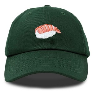 Dalix Shrimp Nigiri Embroidered Sushi Cotton Dad Hat Baseball Cap Adjustable Womens - 1 of 4