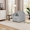 CLIHOME Convertible Lounge Chair with USB and 2 Pillows Single Sofa Bed Pullout Sleeper Sofa Couches - 3 of 4