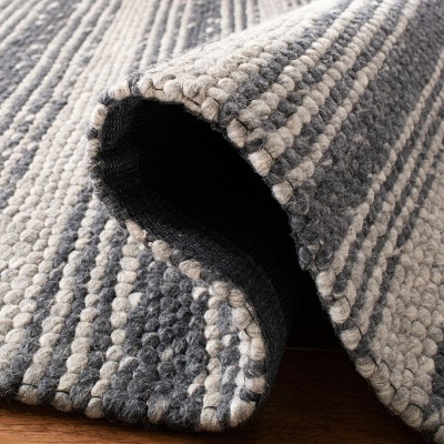 Marbella Grey and Chocolate 6' x 9' Hand Loomed Area Rug