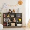 Costway 3-tier Open Bookcase 8-Cube Bookshelf Storage Display Cabinet French Oak Gray/White/Yellow/Natural/Blue/Green - 2 of 4