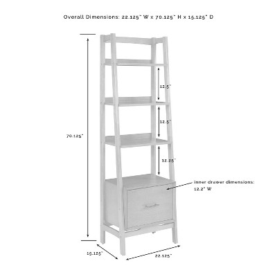 Landon Mid-Century Mahogany Narrow Etagere Bookcase