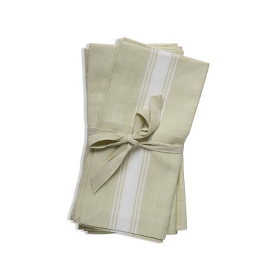 tagltd Cali Chambray Napkin Set Of 4 Citron Bamboo Cotton Woven Weave Fabric For Home Table Decor