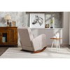 CAVINAS Rocking Chair with High Back Modern Armchair Lounge Chair with Fabric Padded Seat for Bedroom, Living Room - 4 of 4