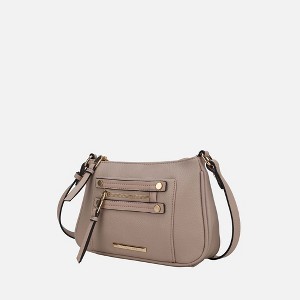 MKF Collection Essie Vegan Leather Crossbody Handbag Purse by Mia K - Taupe - 1 of 4