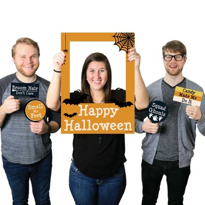 Big Dot of Happiness Trick or Treat - Halloween Party Selfie Photo Booth Picture Frame & Props - Printed on Sturdy Material