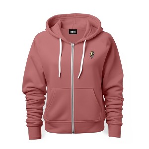 Dalix Lightning Bolt Glow in the Dark Embroidered Zip Hoodie Fleece Long Sleeve Pocket Warm Soft Mens - 1 of 4