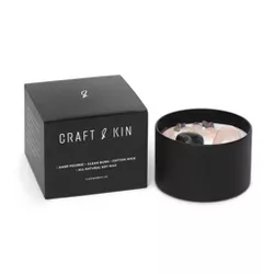 Craft & Kin Aromatherapy Crystal Scented Candles with Eucalyptus & Wild Lavender Scent (6 oz)