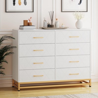 8 Drawer Dresser for Bedroom, Wood Dresser Tv Stand