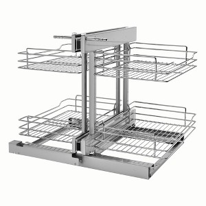 Rev-A-Shelf 5PSP-15-CR Chrome Blind Corner 4 Shelf Slide Out Kitchen Cabinet Organizer - 1 of 4