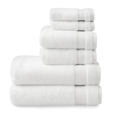 6pc Noah Bath Towel Set White - Martha Stewart