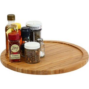 YBM HOME Bamboo Lazy Susan Single Turntable, Pack of 6 - 1 of 3