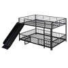 MAYEERTY Full Over Full Metal Bunk Bed, Slide Guardrails, Kids Bedroom, White - 4 of 4