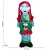Gemmy Christmas Inflatable Sally in Patchwork Dress with Monster Wreath, 5 ft Tall, Multi - 3 of 4