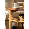 Lovmor 33.86"Modern Retro Splicing Round Coffee Table,Fir Wood Table Top with Gold Cross Legs Base - 3 of 4