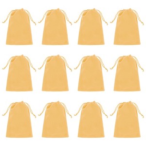 Unique Bargains Velvet Drawstring Pouch Wedding Favor Party Birthday Festivals Gift Packaging Bag 12 Pcs - 1 of 3